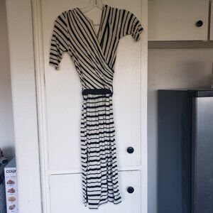 Only Hearts Cream & Black Striped Dress Size Small